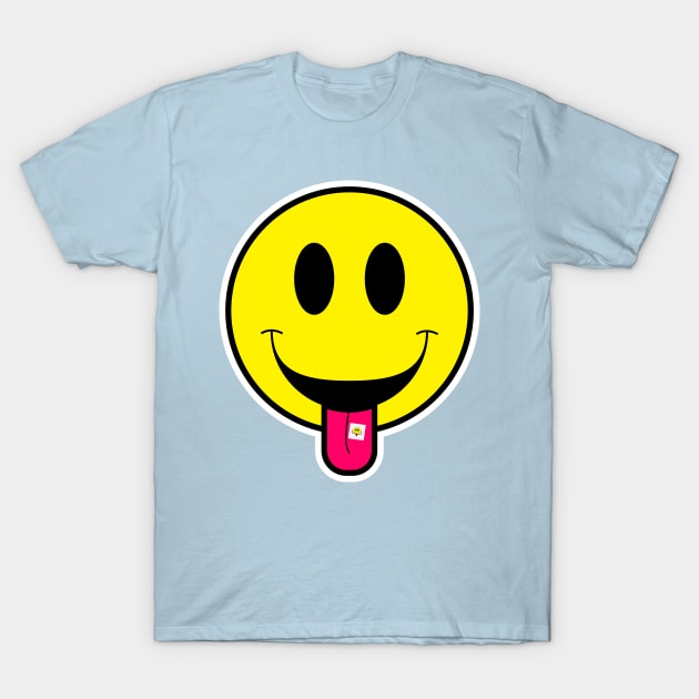 Acid Trip Smiley Face T-Shirt by WalkDesigns